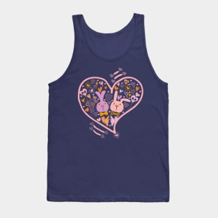 2 Cute Bunnies in Love Tank Top